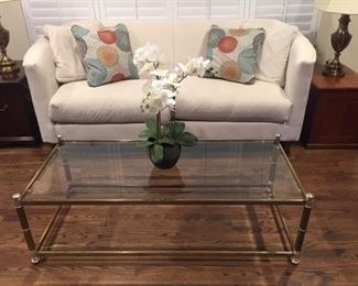 Glass Coffee Table (White Couch not for sale)