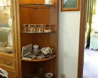 KC OAK AND GLASS SHELF