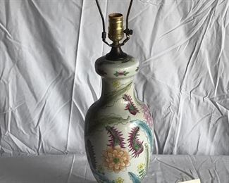Oriental Style Porcelain Lamp