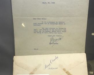 Signed Letter by Bing Crosby