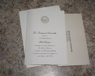 Inaugural Invitation to Bill Clinton's inaugural party in Little Rock