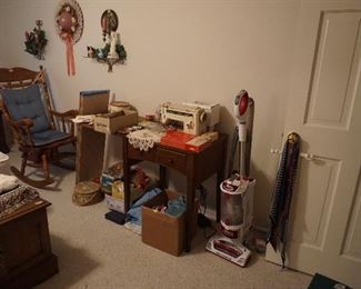 Rocker, Singer sewing machine, Shark Vacuum , sewing items