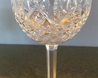 Waterford wine glasses; Lismore pattern