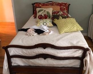 Two matching antique beds 