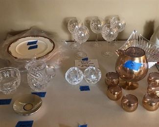 Waterford crystal items and Waterford Christmas plates