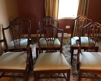 Duncan Phyfe dining room chairs that match dining room table.  2 end chairs and 4 side chairs