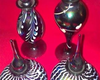 Handblown perfume bottles