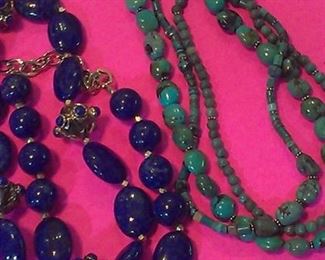 Lapis & Turquoise necklaces