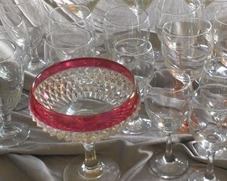 Assortment of glassware