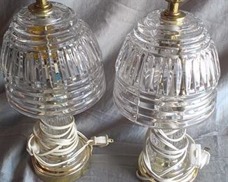 Pair of crystal nite lights