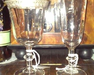 St. Louis silver band style flutes & wines, hallmarked France (6 of ea) buy both sets or separately...bigger discount by buying both sets, OF COURSE!!!