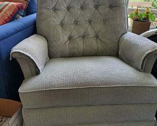 Smaller recliner is just right for that space in the den.