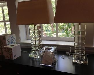 Restoration Hardware Glass Lamps