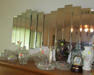 Awesome wall mirror and crystal