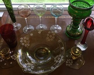 Lots of colored and bristol glass