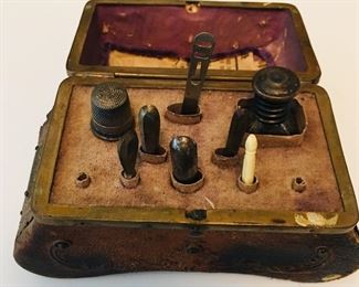 Early Sewing Caddy German date inside 1807