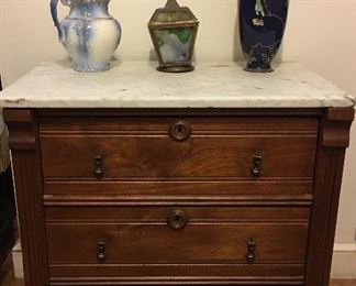 Salesman Sample or Childs Marble top Bureau