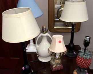 Lamps! Several styles, designs, floor, table, swag.