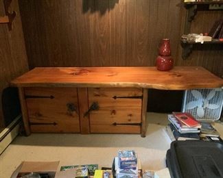 Steve Heller 1970s Free Edge Cabinet/Desk