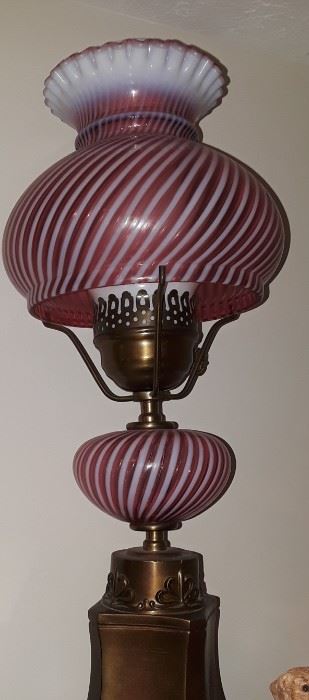 Fenton Candy Swirl Lamp