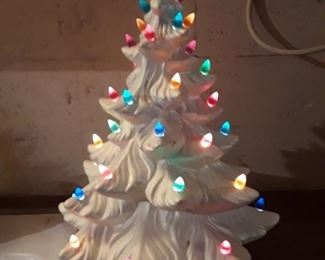 Vintage Ceramic Christmas Tree,  The creators personality always shines through !  Each one is unique in it's own way. 