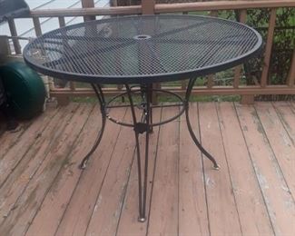 Wrought iron table.