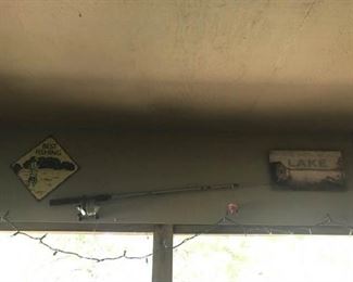 Fishing Signs and Working Zebco Fishing Rod