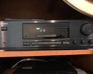 Onkyo Stereo and Magnavox VHS Player