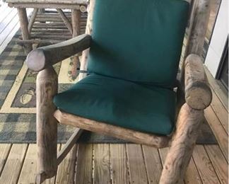 Real Log Rocking Chair