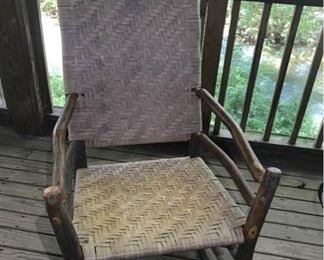 Rustic Log Rocking Chair