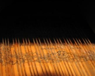 Kawai baby grand piano - teak cabinet