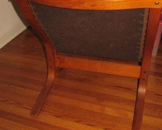 MCM Teak & Leather chair - bentwood, hand strung