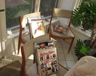 Vintage collection of Rolling Stone magazines