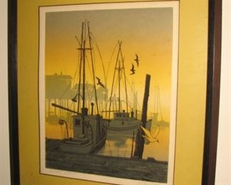 Walton Butts harbor scene