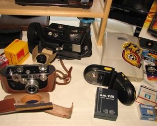 Vintage cameras, photography equipment