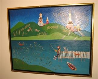 Yuri Gorbachev multi-media painting