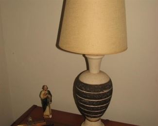 MCM pottery lamp