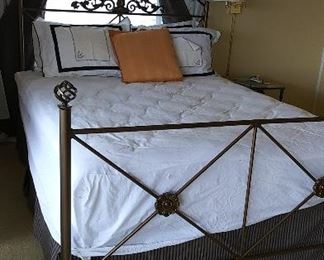 Queen iron bed.  