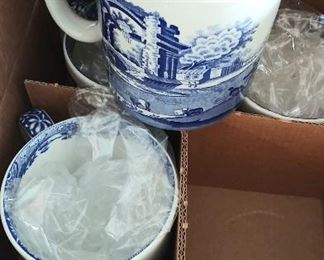 SPODE DESIGN ITALIAN BLUE & WHITE TAPESTRY CUP / MUG 