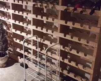 Wooden wine racks