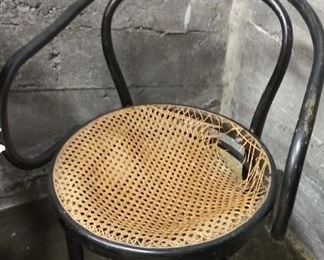 Set of 4 Thonet bentwood/cane chairs