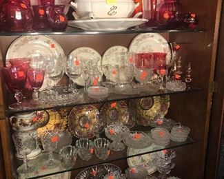 assorted glassware