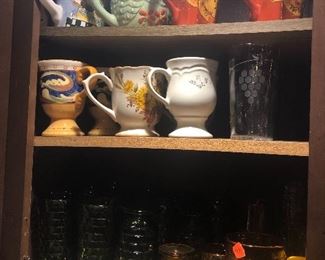 glassware, collection of coffee mugs