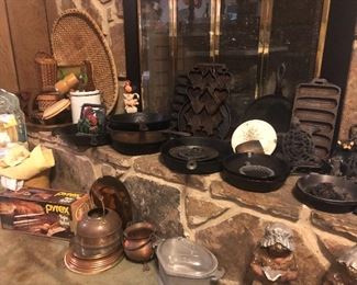 cast iron, baskets