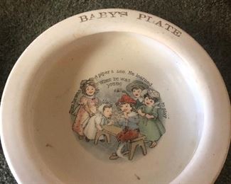 vintage baby’s plates