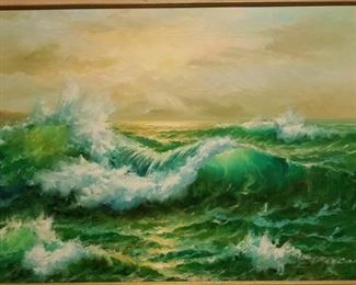 painting of waves