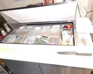 Sandwich Station with Refrigerator below