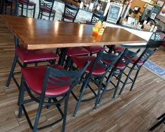 8' Butcher Block Pub Tables