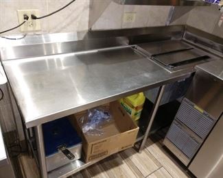 Stainless Steel Utility Counter with Ice Side Box