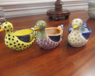 Duck Egg Cups - Henriot French Pottery